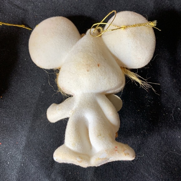 Set of 12 vintage flocked plastic Christmas ornaments - Picture 11 of 16